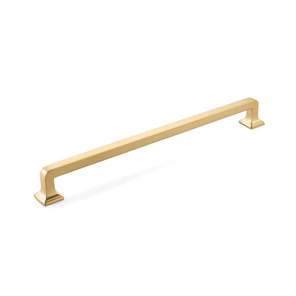 Schaub And Company Back to Back, Appliance Pull, Signature Satin Brass, 15'' cc